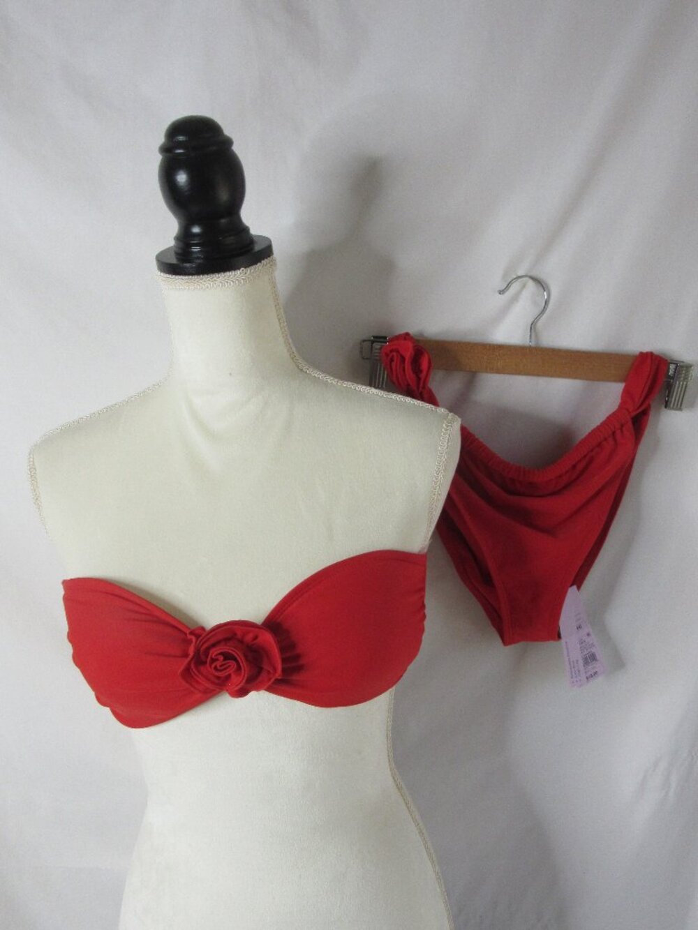 Wild Fable 2 Piece Bikini Red Rosette Scrunch Size Medium and Large NWT